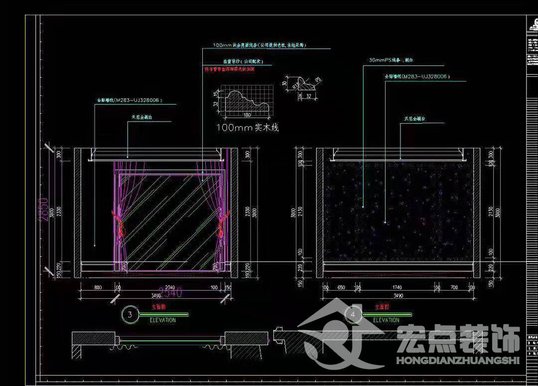 国富家具,结构图,宏点装饰